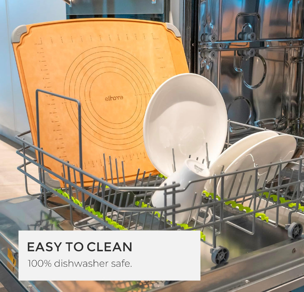 Elihome Cutting Pastry Board and 5-piece Premium Stainless Steel Kitchen Knife Set