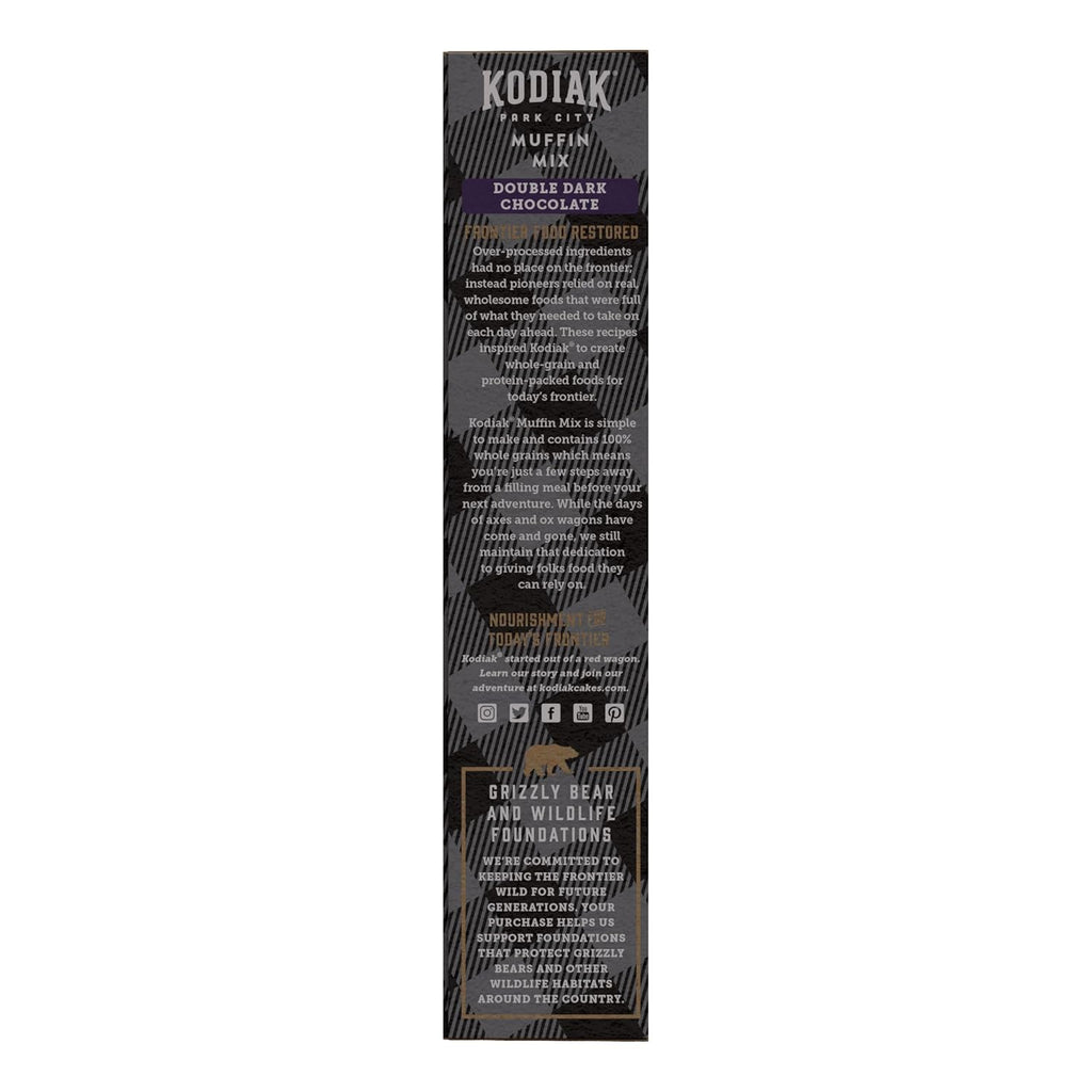 Kodiak Cakes Power Bake Muffin Mix, Double Dark Chocolate, 14 Ounce (Pack of 6)