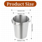 Coffee Dosing Cup 58mm, Stainless Steel Dosing Cup Compatible with All 58mm Portafilter, Coffee Powder Cup, Coffee Powder Feeder, Coffee Machine Accessories