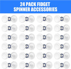 NiArt Fidget Spinner Toy DIY Bearing with Caps Set of 24, MR137 0.5" Single-Sealed Chrome Steel Bearing Balls Replacement High Speed 13mmx7mmx4mm Epoxy Resin Casting Craft Skateboard Stress Reliever