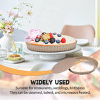 3pcs Tart Pan 9 Inch Removable Bottom, Classic Carbon Steel Non-Stick Baking Pan for Home and Kitchen