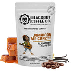 Blackout Coffee Jamaican Me Crazy Flavored Medium Roast - Freshly Roasted in the USA - 12 oz Ground Coffee Pouch