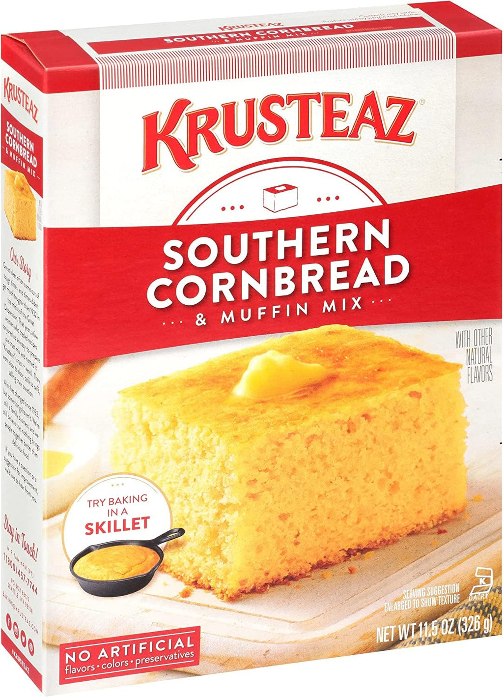 Krusteaz Southern Cornbread & Muffin Mix 11.5 Ounce (Pack of 3)