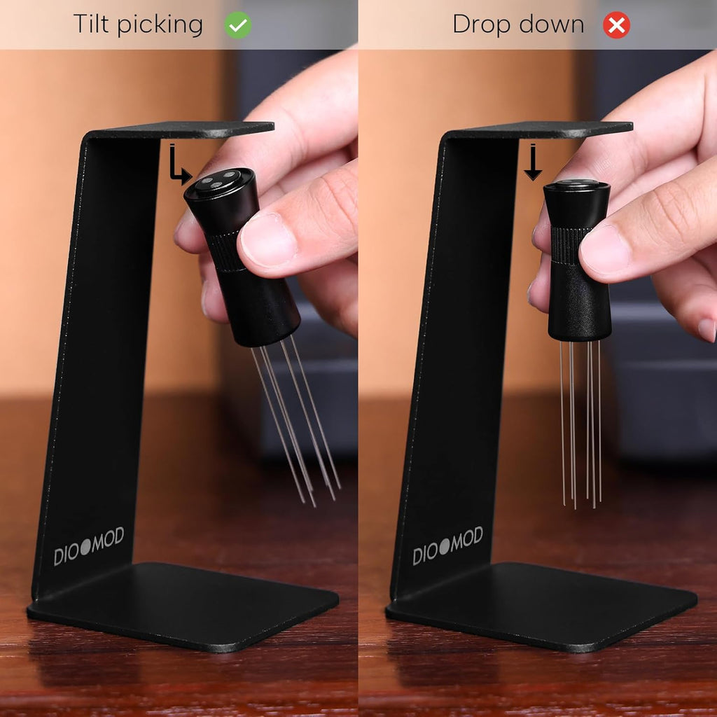 WDT Tool Espresso Distribution Kit with Magnetic Stand, 6 x 0.4mm Ultra-Fine 304 Stainless Steel Needles, Espresso Distribution Tool,Essential WDT Tool Accessory for Coffee Lovers & Home Brewers