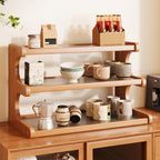 3-Tier Wooden Mug Holder Countertop, Coffee Cup Holder Mug Display Coffee Mug Organizer Mug Rack for Coffee Station Organizer Mug Shelf for Cabinet for Kitchen, Home,Natural