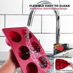 Silicone Muffin Pan 1 Pack, 6-Cavity Chocolate Molds Silicone, Nonstick BPA Free Silicone Baking Molds, Dishwasher & Microwave Safe Muffin Tin, Easy To Use and Clean Candy Molds