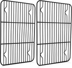 Cooling Baking Rack Set of 2, E-far 11.7” x 9” Non-stick Wire Racks for Oven Cooking Roasting Grilling Cookie Cake Bacon Meat Resting, Non-toxic & Easy to Clean