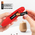 Zulay Kitchen Tornado Whisk Milk Frother with 4 AA Duracell Batteries - Triple Whisk for More Power - Handheld Coffee Frother with Stand - Drink Mixer for Lattes, Matcha & Protein Shakes