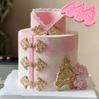 Baroque Embossed Cake Decorating Mold 3pcs, Lace Fondant Silicone Molds for Chocolate Candy Mousse Butter Biscuit Marzipan Sugar Craft Cake Border Cupcake Topper Dessert Display Resin Gypsum Clay