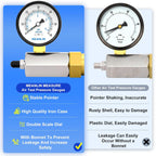 MEANLIN MEASURE 0-60Psi 2" Steel Double Graduated Air Test Pressure gauges, 3/4" FNPT Connection, -3-2-3% Accuracy