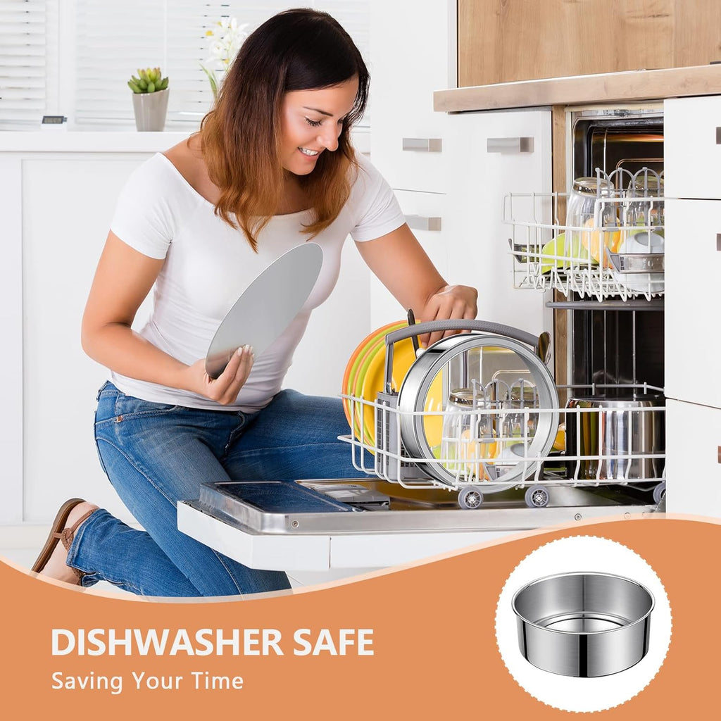 9 Inch Cake Pan, Removable Bottom & Easy Releasing, Leakproof & Nonstick Cake Baking Pan, 304 Stainless Steel Round Cake Pan, Non-Toxic & Healthy, Dishwasher Safe