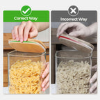 Glass Flour and Sugar Containers, Square Glass Containers with Bamboo Lids, Gallon Jars with Bamboo Lids for Cookies, Coffee Beans （2 pack 1.6/4.6 qt）