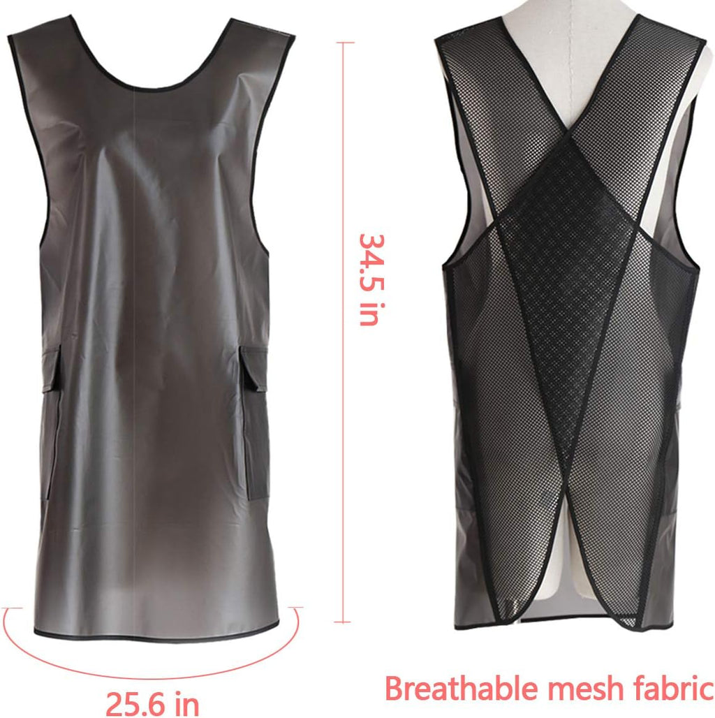 NEWGEM Japanese Linen Cross Back Cooking Aprons for Women Men with Pockets Cute for Baking Kitchen