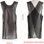 NEWGEM Japanese Linen Cross Back Cooking Aprons for Women Men with Pockets Cute for Baking Kitchen