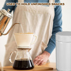 uxcell 2Pcs Round Tea Canisters, 5" x 3" Airtight Metal Tea Containers for Loose Tea, Coffee Beans, Spices - Durable, Compact, and Stylish Storage Tea Tin (White)