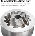 HiBREW G4B Manual Coffee Grinder with External Adjustable Dial - Aluminum Conical Burr Mill, Numerical Settings & Travel Case, Coarse to Fine Grind for Espresso Pour Over Moka Pots. 22g Capacity