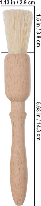 REDECKER Natural Pig Bristle Pastry Brush with Untreated Beechwood Handle for Basting, Glazing and Applying Eggwash, 7-1/4 inches - Pastry Brush for Cooking and Baking, Made in Germany