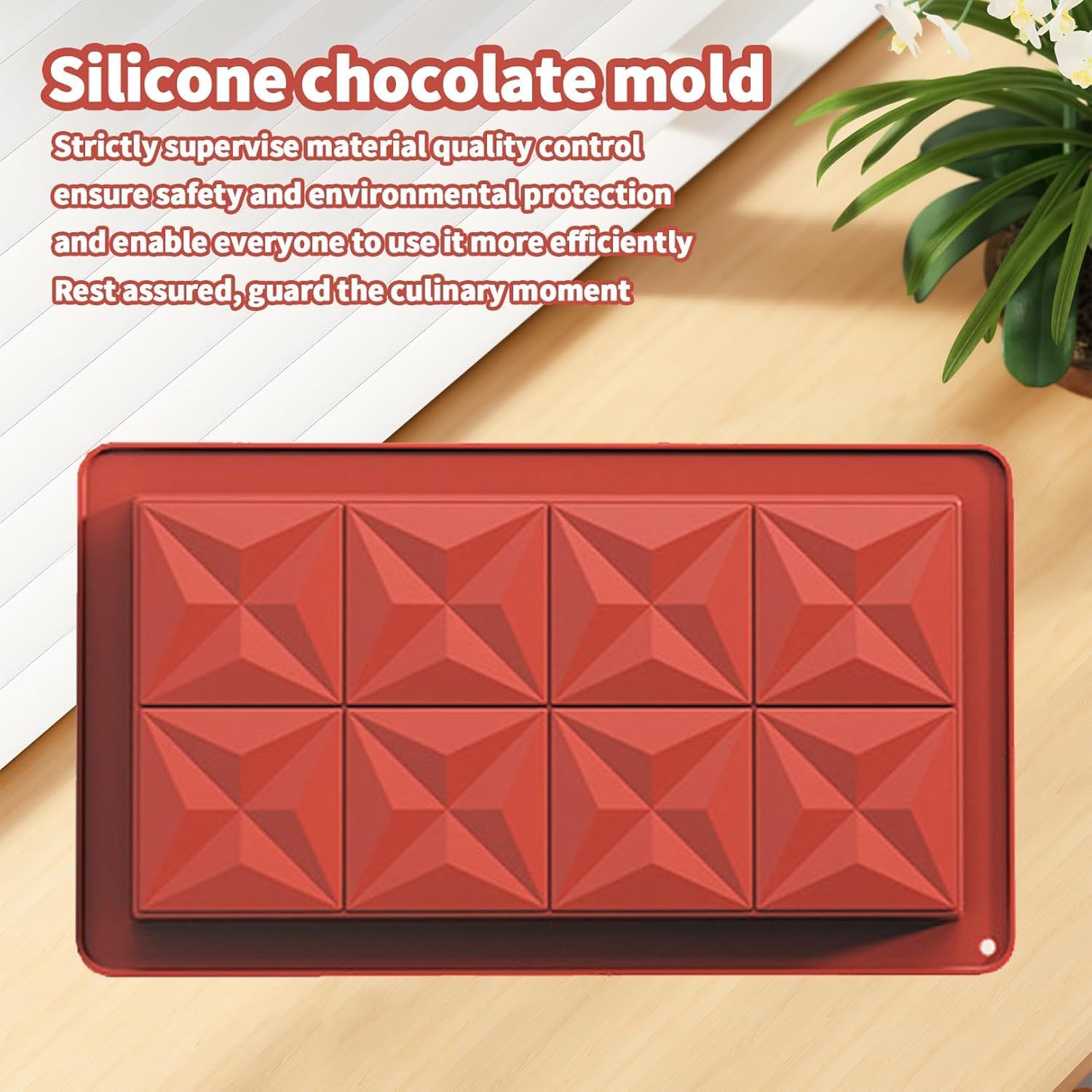 Dubai Chocolate Bar Molds 2 Pack,1.25 Inch Deep Large and Thick Silicone Chocolate Bar Molds for Stuffed Bar,Big Chocolate Candy Bar Mold for Filling Knafeh Pistachio Chocolate Bar Kit