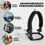 Insulated Water Bottle 24oz, Triple Wall Vacuum Stainless Steel (Cold for 48 Hrs, Hot for 24Hrs), Leak Proof & Non-BPA, 24oz Hydro Water Flask with Paracord Handle & Straw Spout Lids