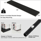 Floating Shelves for Wall, Large Wall Mounted Shelves with Invisible Brackets, Long Wood Floating Shelf Shelves for Living Room, Bedroom, Kitchen, (Black, 55" W x 9" D x 1.5" H)