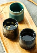 Ceramic Tea Cup, Kung Fu Tea Set, Coffee Cup, Yerba Mate Tea Set 4 piece Ceramic Companion Cup Set, Espresso Coffee Cup, Tea Cup (Gradient color)