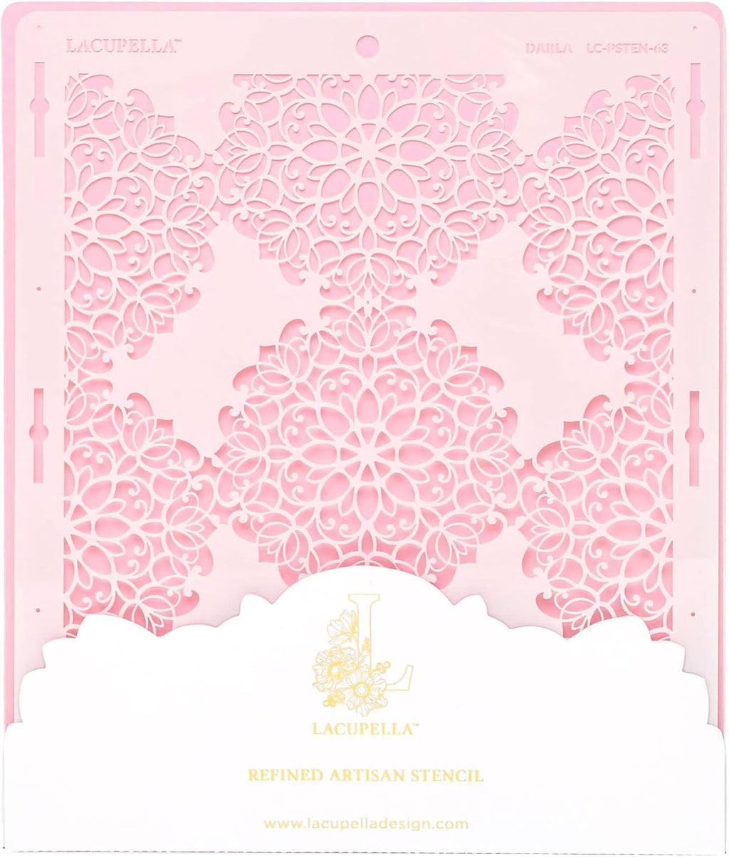 Cake Decorating Stencil for Tall Buttercream Cake, Royal Icing, Ganache, Paint, Airbrush (Darla)