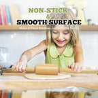 10 inch Wooden Rolling Pin for Baking - Long Dough Roller for All Baking Needs