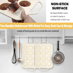 2 Pack Silicone Muffin Pans for Baking with Metal Reinforced Frame, 12 Cup Cupcake Baking Pans Nonstick for Oven, BPA Free Silicone Muffin Tin for Egg Bites Cake, Easy Pop Out & Dishwasher Safe