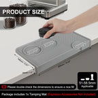 VOCOSTE Espresso Tamping Mat, Non-Slip, Prevents Portafilters from Damaging the Counter, Silicone 10.43"x5.51" Coffee Tamper Mat for Barista Espresso Machine Accessories, Grey
