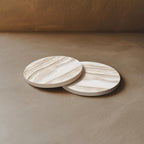 VEYRO Coasters Set of 4 for Drinks – Absorbent Ceramic Stone Drink Coasters with Cork Backing for Coffee Table & Desk, Modern Marble Look Cup Coaster Set, Housewarming Gift for New Home