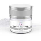 Glitter & Glitz Edible Glitter for Drinks - Premium Drink Glitter Edible Dust for Cocktails, Baking, Brew - Luster Dust and Cocktail Glitter - Edible Glitter for Drinks Decoration (White, 5Grams)