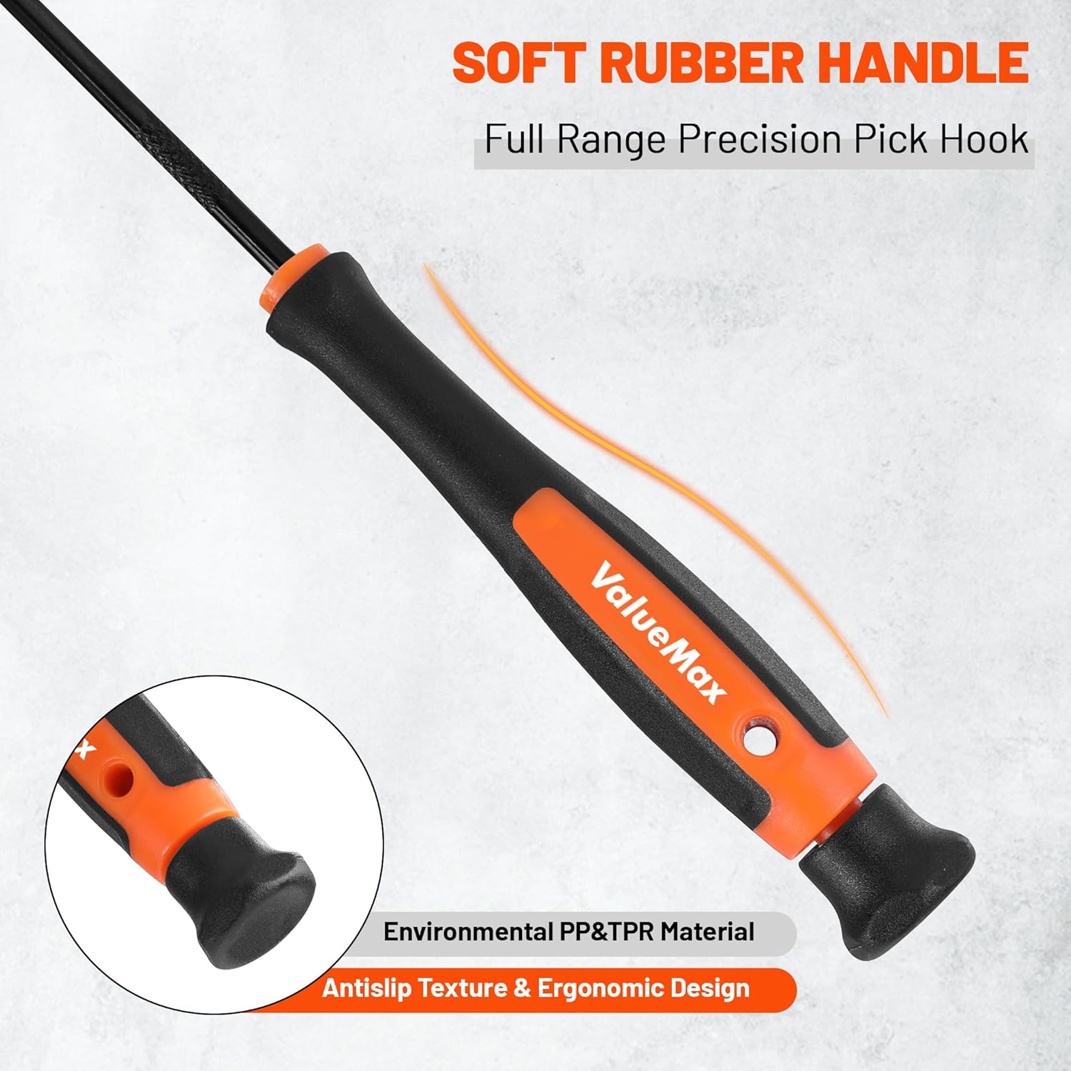 ValueMax Pick and Hook Set, Precision Pick Set with Tool Bag, Perfect for Automotive/Electronic Repair, O-Ring/Oil Seal Gasket Puller and Remover(6PCS)