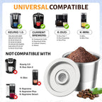 2 Pack Reusable Stainless Steel Coffee Pod for Keurig 1.0 – 2 Pack Refillable K Cup Filters, Eco-Friendly Permanent Coffee Pods, BPA-Free Universal Fit