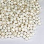 Manvscakes Sprinkles- Edible Cake and Cupcake Sprinkles with Assorted Shapes and Sizes for Parties, Metallic Sprinkle Mix for Cookies, Ice Cream, Cake and Cupcake Decorating, Silver white sprinkle