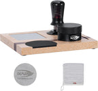 IKAPE 58MM Espresso Tamper Kit 5 IN 1, Espresso Accessories Kit with Semi-Transparent Coffee Tamper, Distributor, Tamper Base, Cleaning Towel, Essential for Baristas