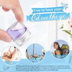 50 Pack,10ml Clear Glass Essential Oil Bottle,Empty Travel Glass Liquid Sample Vial Decorations Preservation Storage Vials Test Jars Container -1.18" W x 1.18" H