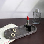 Natural Marble Tray, Oval Vanity Decorative Tray for Bathroom Counter, Countertop Stone Organizer, Catchall Tray for Kitchen, Perfume, Candles, Jewelry Dish Decorative Tray