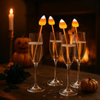 30 Pcs Halloween Swizzle Sticks Plastic Coffee and Cocktail Stirrers Fall Thanksgiving Drink Stirrers Cocktail Mixers for Halloween Fall Autumn Party Tea Coffee Bar Decoration(Popcorn)