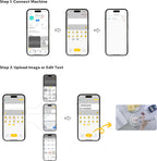 EVEBOT Handheld Food PrintPen, Portable Mini Latte Art & Dessert Decorator for Coffee, Macarons, Cookies - Bluetooth 4.2, Matcha