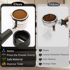 Coffee Tamping Base for Ninja Espresso Machine ES601/ES701 Portafilter, Improves Tamping Stability and Extraction, Sturdy Tamping Station Portafilter Holder for Ninja Luxe Cafe Accessories, Black