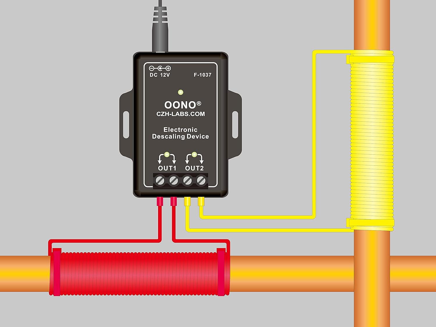 OONO Electronic Descaler Water Conditioner Hard Water Softener, Alternative Water Softener