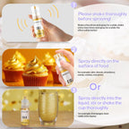 Edible Glitter Spray,2 Colors Iridescent & Iridescent Gold Food Grade Edible Glitter Set for Drink Cake Beverages,Cupcakes,Cake Pops and Cookies Decorating