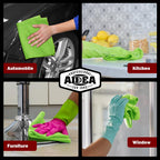AIDEA Microfiber Cleaning Cloth, 20PK, Microfiber Towels for Cars, Premium All Purpose Car Cloths, Dusting Cloth Cleaning Rags, Absorbent Towels for SUVs, House, Kitchen, Window, 12"×12", Green