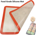 Silicone Baking Mats Set of 4, Non Stick Reusable Silicone Liners for 11" x17" Half Sheet and 8" x 12" Quarter Sheet for Baking Macaron/Cookie/Bread/Pastry
