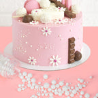 Twisweet White Pearl Sprinkles for Cake Decorating, Edible Sugar Pearls for Baking, Mix Size, Cake Topper Cupcake Cookie Ice Cream Dessert Decorations, Valentines Birthday Christmas Wedding Supplies (130g/4.58oz)