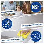 Stainless Steel Table for Prep & Work with Undershelf 24 x 30 Inches NSF Metal Commercial Kitchen Prep Table with Adjustable Under Shelf Worktable for Restaurant Home Outdoor