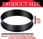 DATANYA 12Packs Crumpet Rings NONSTICK English Muffin Ring 4 Inch - Stainless Steel Double Rolled Tart Rings Round Metal Cookie Pastry Ring Molds for Baking Cooking