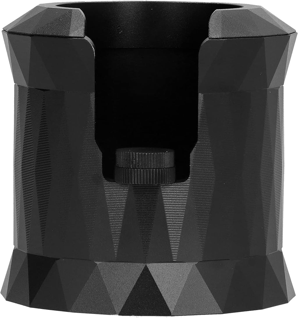 Coffee Portafilter Holder, Aluminum Alloy Coffee Tamper Stand Portafilter Stand Base for Coffee Machine (Matte Black)