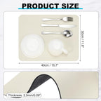 uxcell Silicone Mats for Kitchen Counter, 15.7" x 11.8" Non-Slip Countertop Protector Mat Heat Resistant Coffee Mat Waterproof Table Placemat, Beige