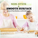 2 Pack（10 inch &17.5 inch） Wooden Rolling Pin for Baking - Long Dough Roller for All Baking Needs